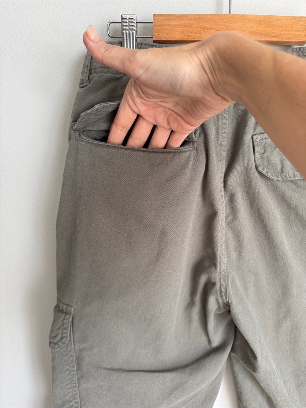 Zara Olive Green Cargo Pants Women’s US 6 EU 38 Utility Straight Leg High Rise - Picture 9 of 9